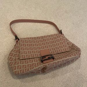 Fendi cream and pink bag